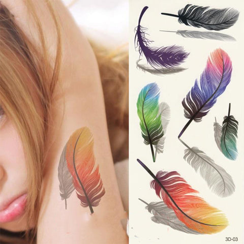 Color Feather Tattoos