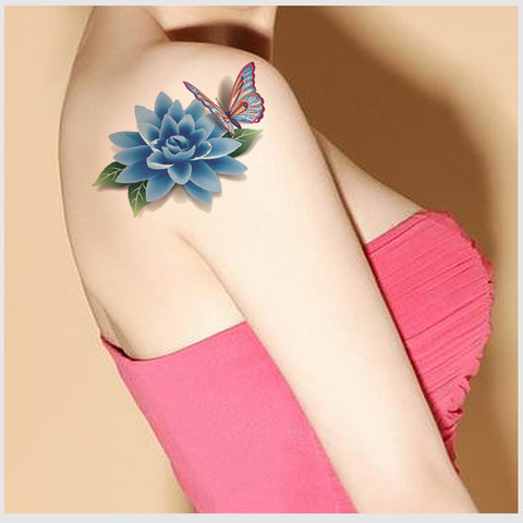 Sleeve Colorful Flower Tattoos