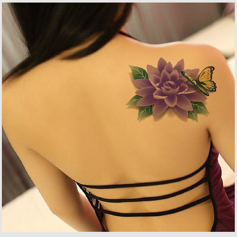 Sleeve Colorful Flower Tattoos