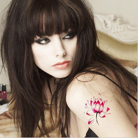 Sexy Pink Flower Tattoos