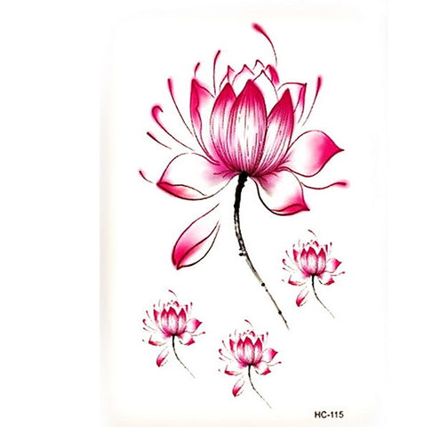 Sexy Pink Flower Tattoos