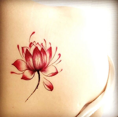 Sexy Pink Flower Tattoos