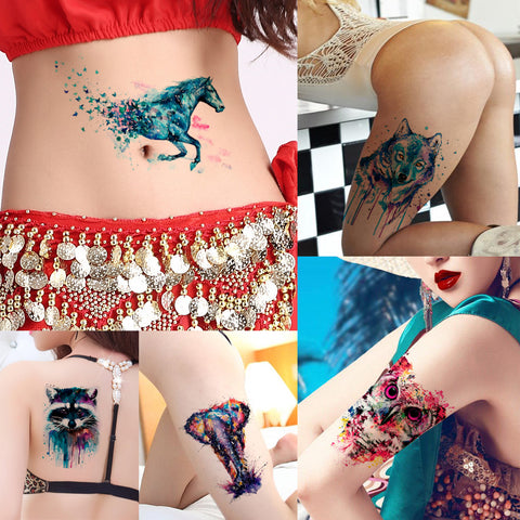 Colorful Animal Design Tattoo