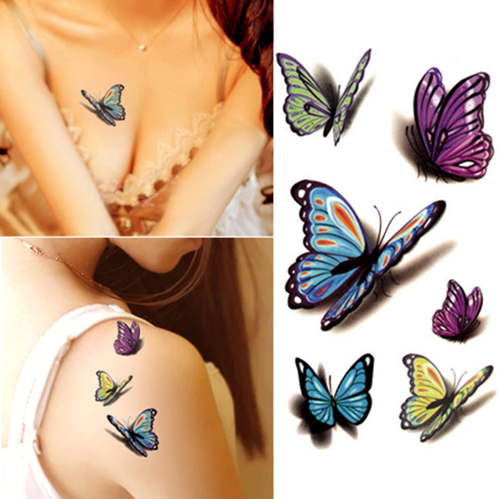 Colorful Butterfly Temporary Tattoos