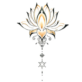 Lotus Flower Body Art Tattoo